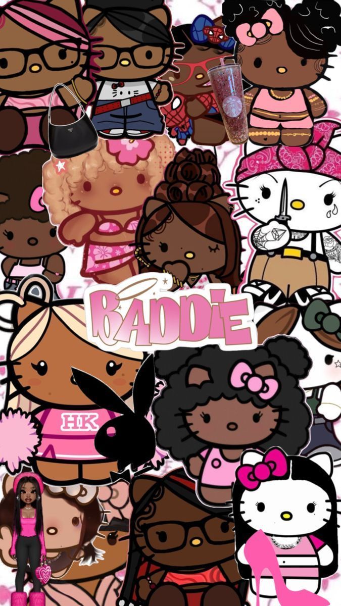 675x1200 Fond écran hello kitty baddie