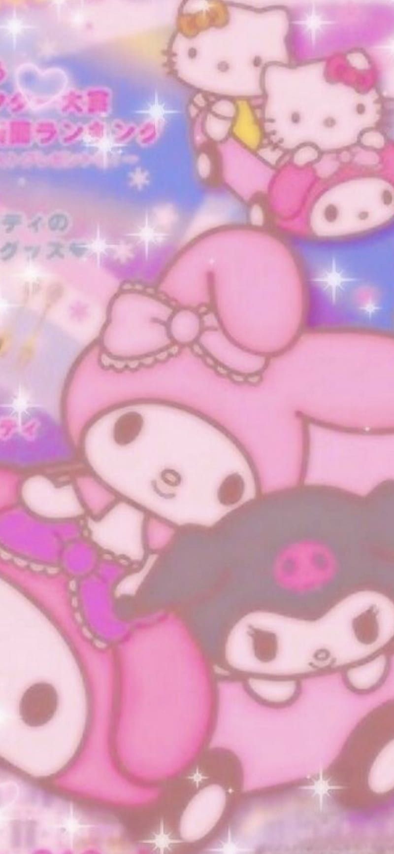 800x1733 Hello kitty, pink, themes, HD phone wallpaper