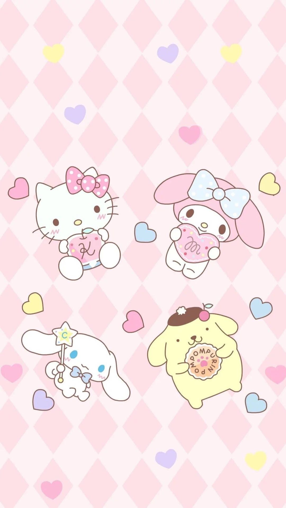 1081x1920 Download free Hello Kitty And Friends Tumblr iPhone Wallpaper