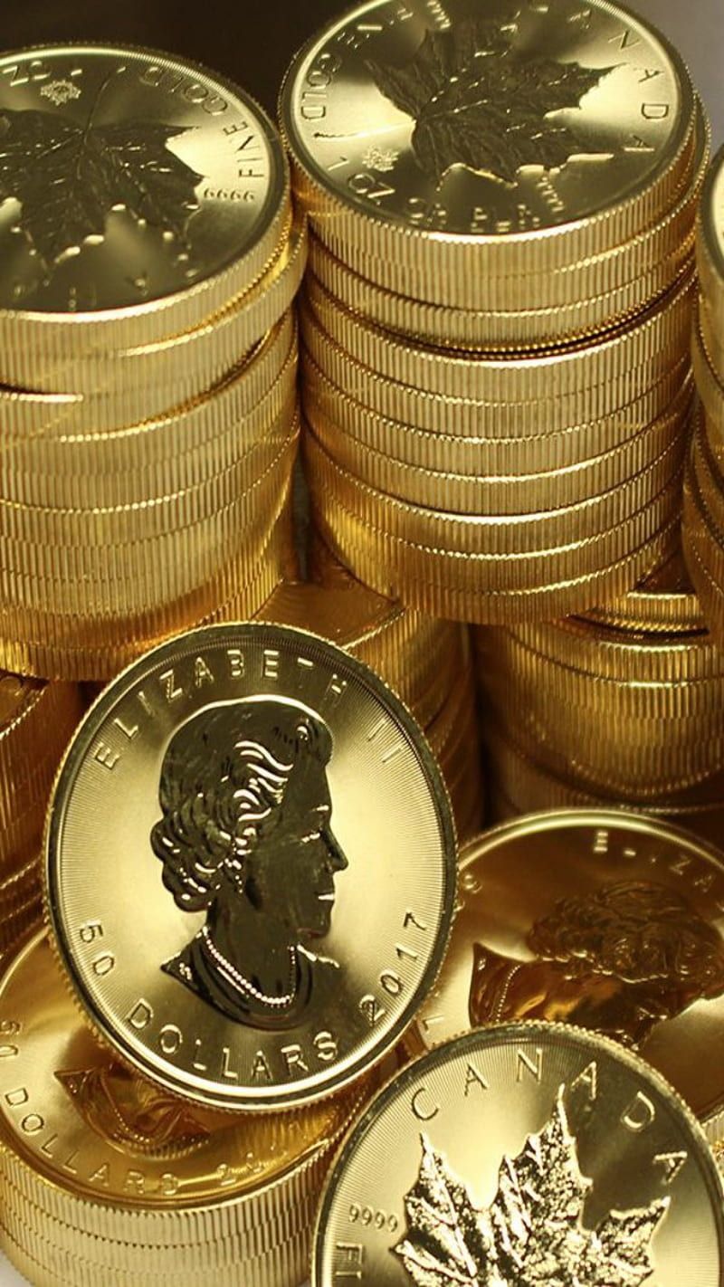 800x1422 Canadian Coins, canada, coin, elizabeth, maple leaf, money, HD phone wallpaper