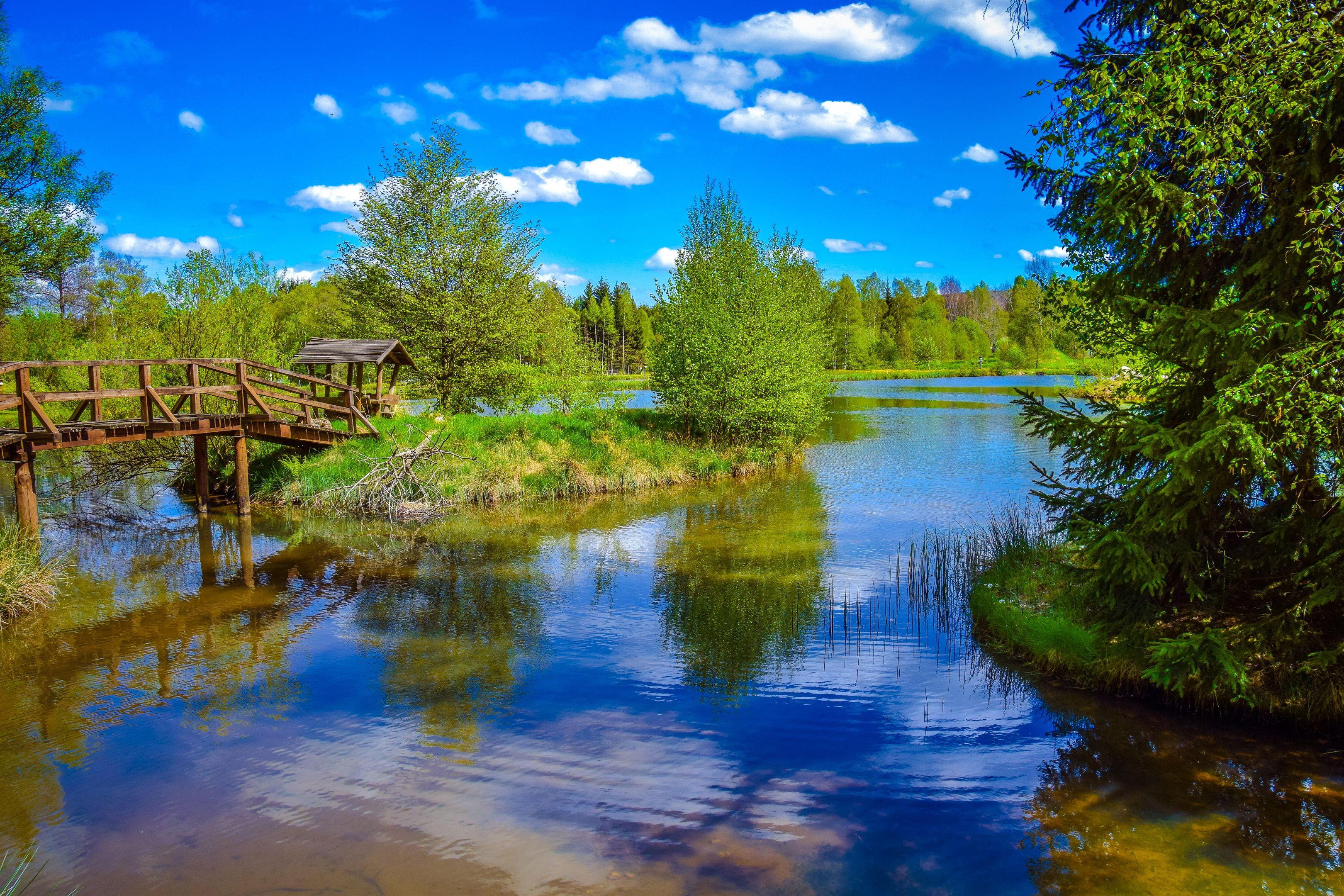 3240x2160 Picture Nature Summer Bridges landscape photography 3240x2160