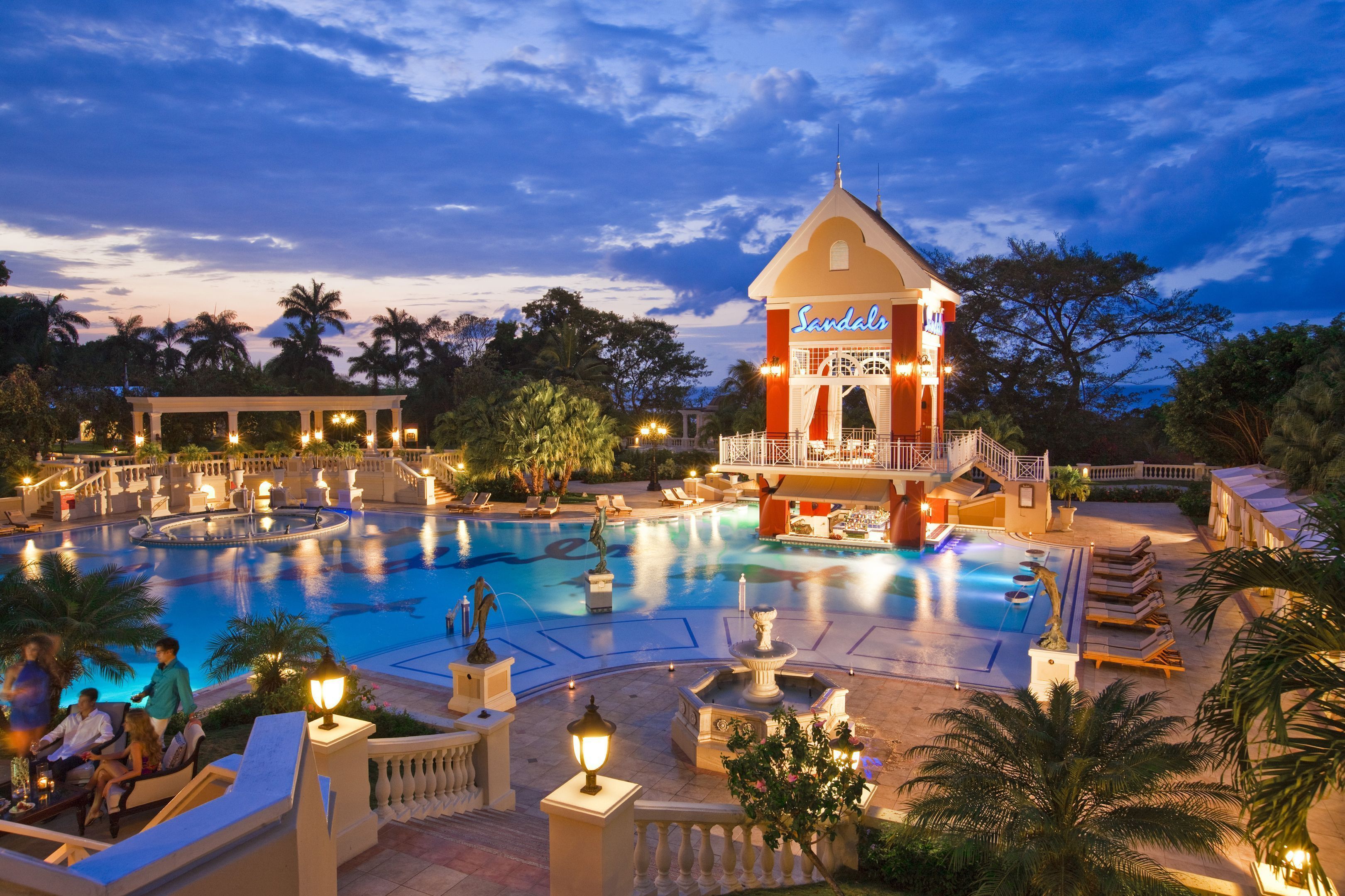 3240x2160 Desktop Wallpaper Pools Hotel Nature Palms Sunlounger 3240x2160