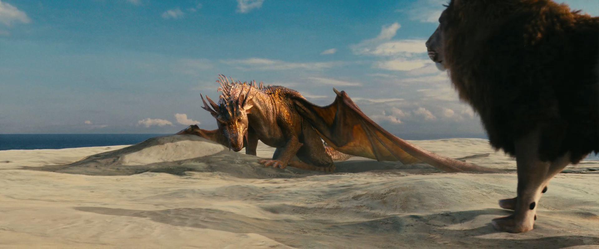 1920x800 Aslan And The Dragon From Chronicles Of Narnia Voyage