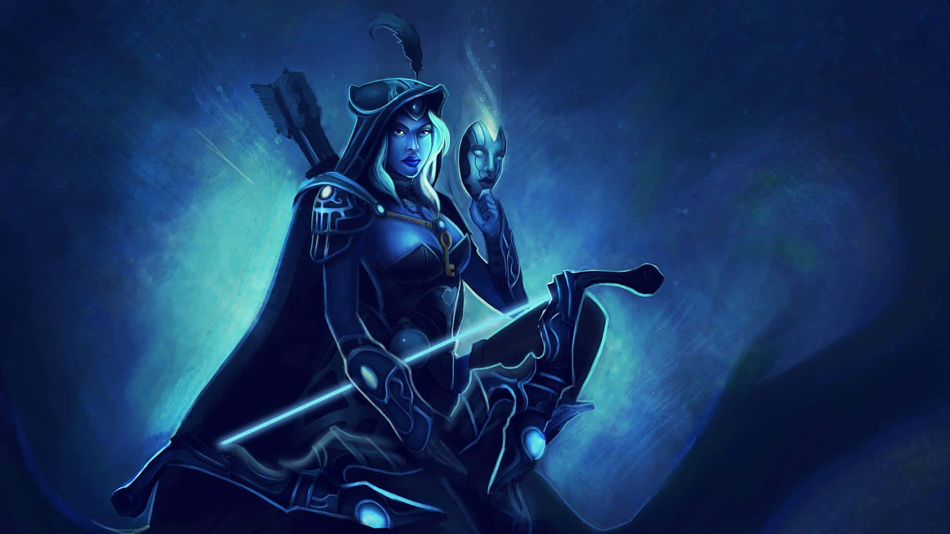 1920x1080 Download Drow Ranger in Action a Powerful Shot Wallpaper