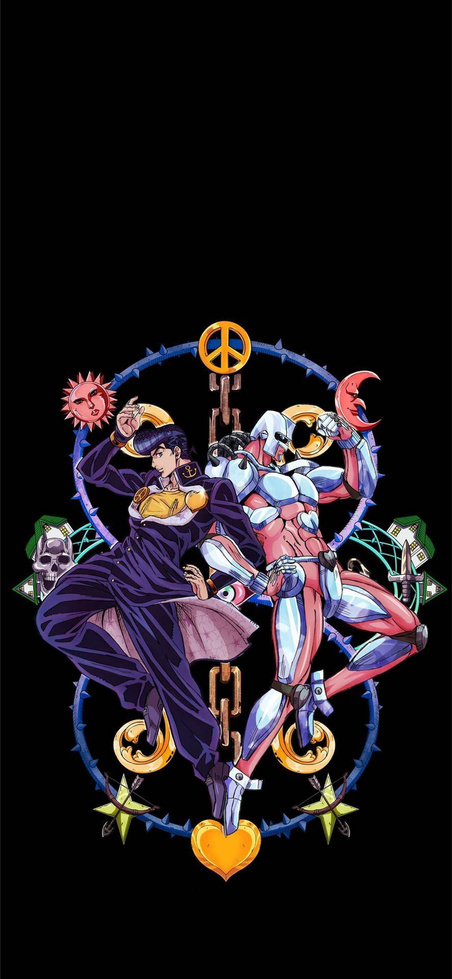 887x1920 Jotaro And Killer Queen Jojo iPhone Wallpaper