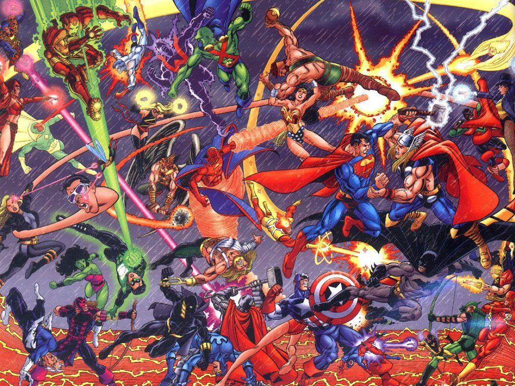 1024x768 Crisis On Infinite Earths Wallpaper