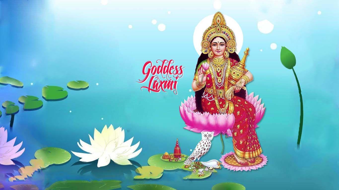1366x768 Maa Laxmi Wallpaper Full HD. Goddess Maa Lakshmi