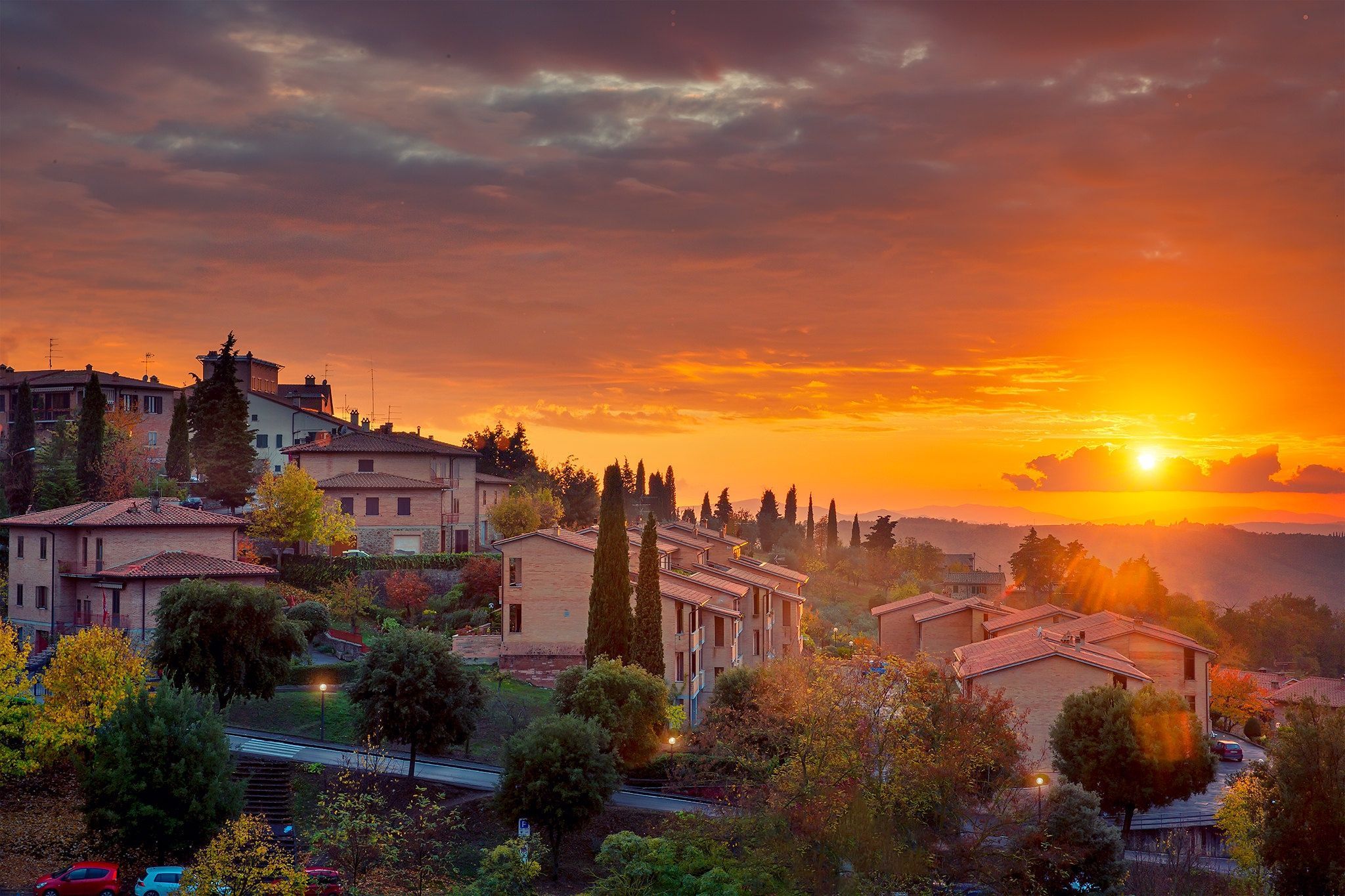 2048x1365 Download Italy House Sunset Photography Tuscany HD Wallpaper