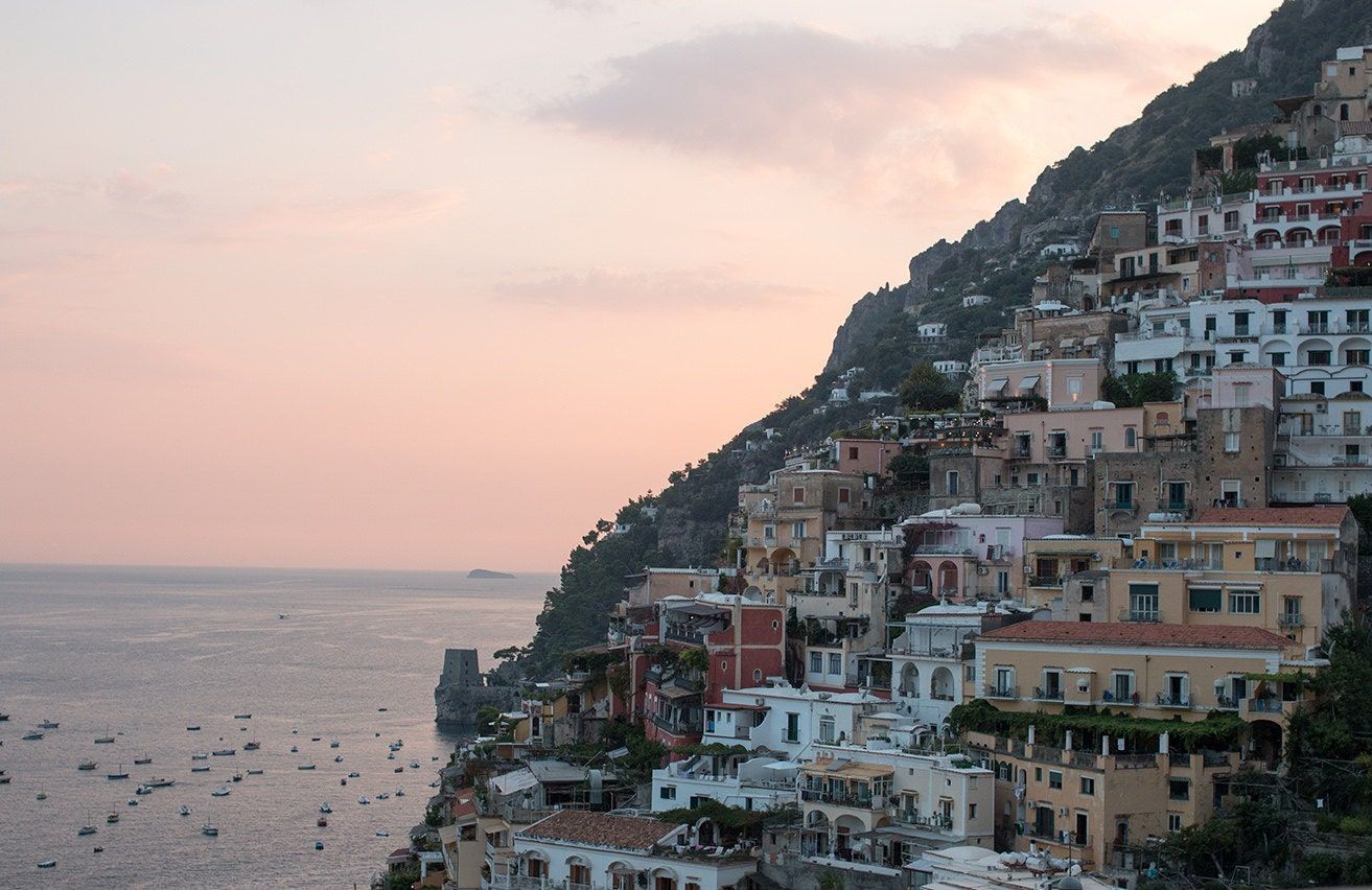 1313x852 Italy Photography, Sunset in Positano, Amalfi Coast, Italy, beach photography, home decor, Beach Art, bedroom art, Positano umbrellas