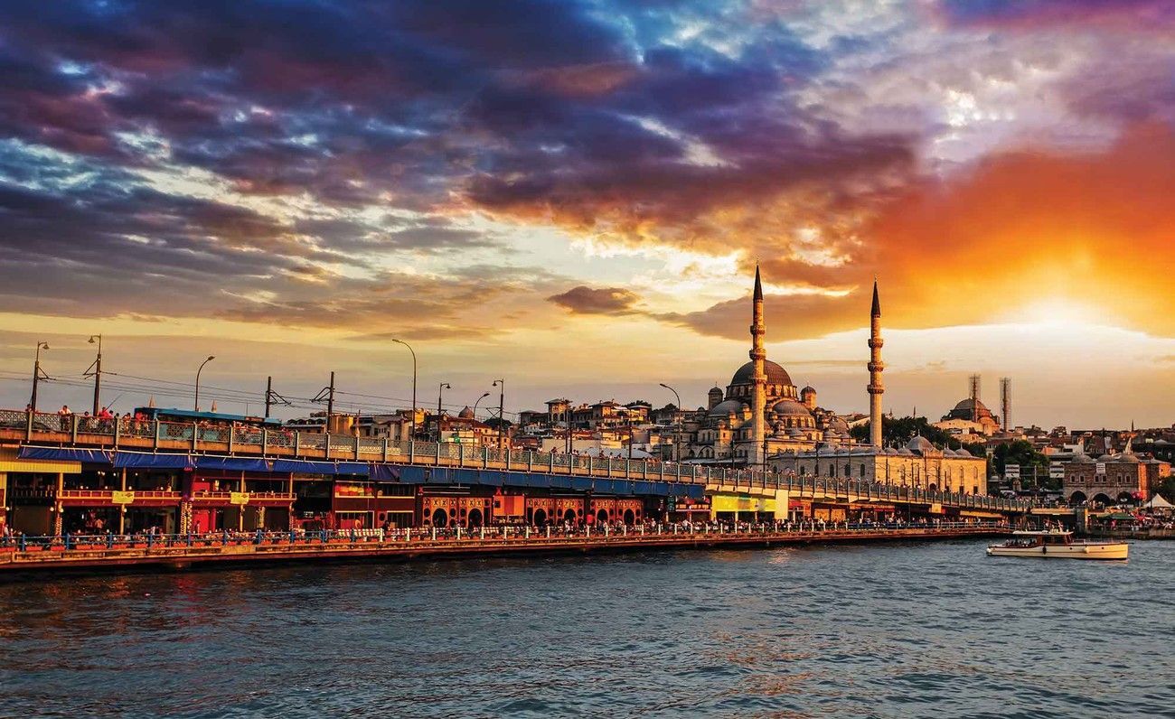1300x796 Istanbul City Sunset Wallpaper Mural