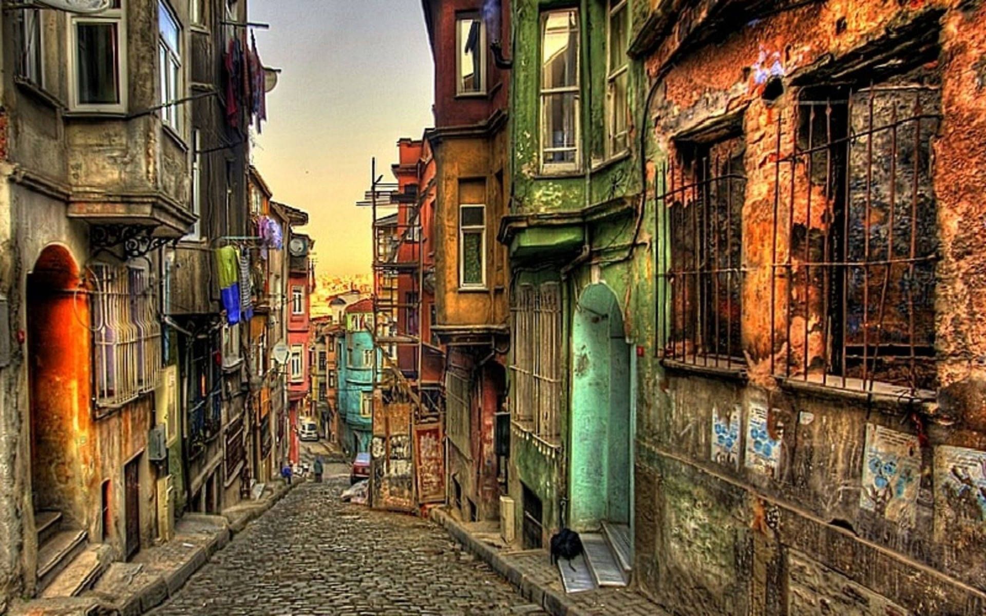 1920x1200 Download Color Pattern In Istanbul's Streets Wallpaper