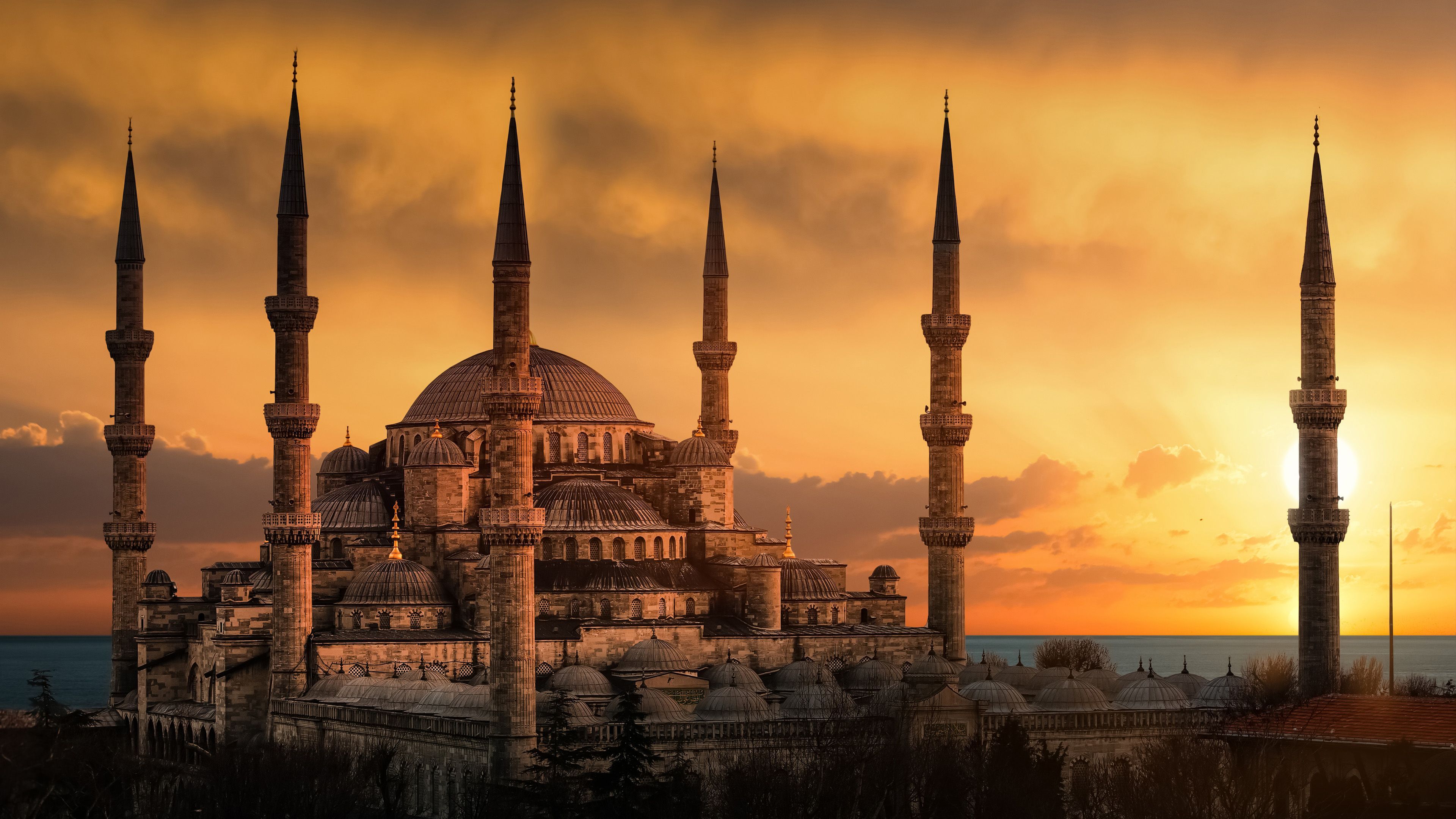 3840x2160 Blue Mosque Istanbul Turkey UHD 4K
