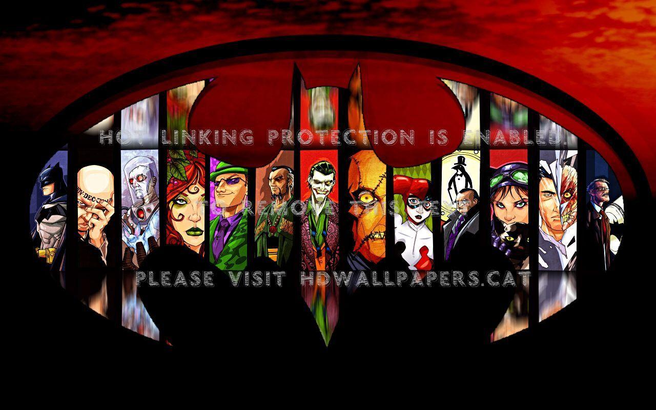 1280x800 batman villains joker poison ivy peguin dc