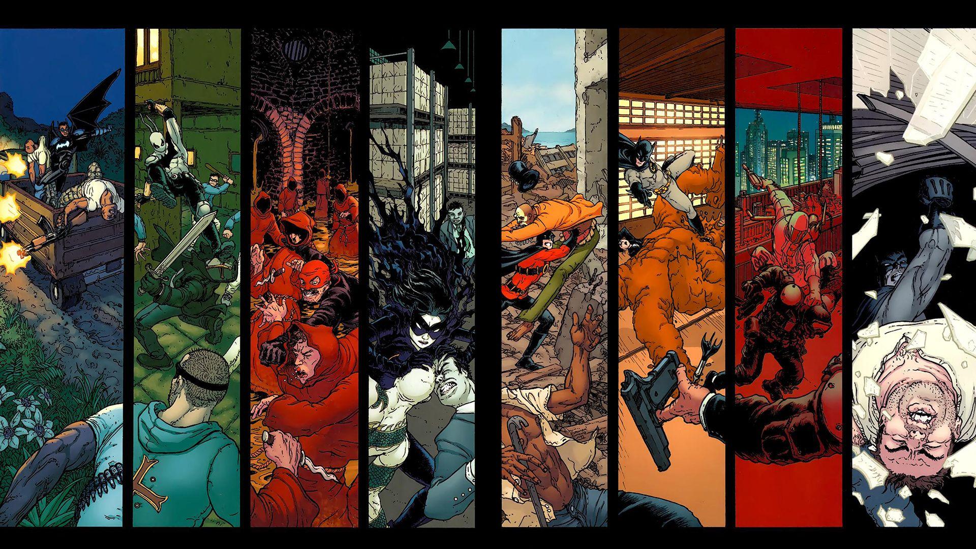 1920x1080 Download 1920x1080 Batman comics superherep collage panels wallpaper