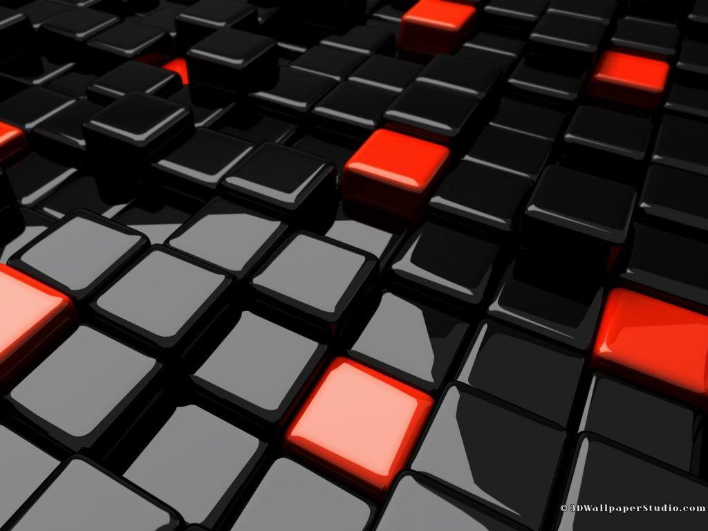 1024x768 3D Cube Wallpaper