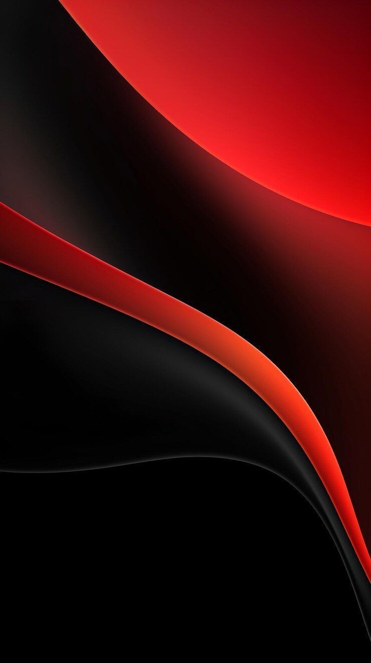 740x1320 Abstract red waves on black background wallpaper for phone