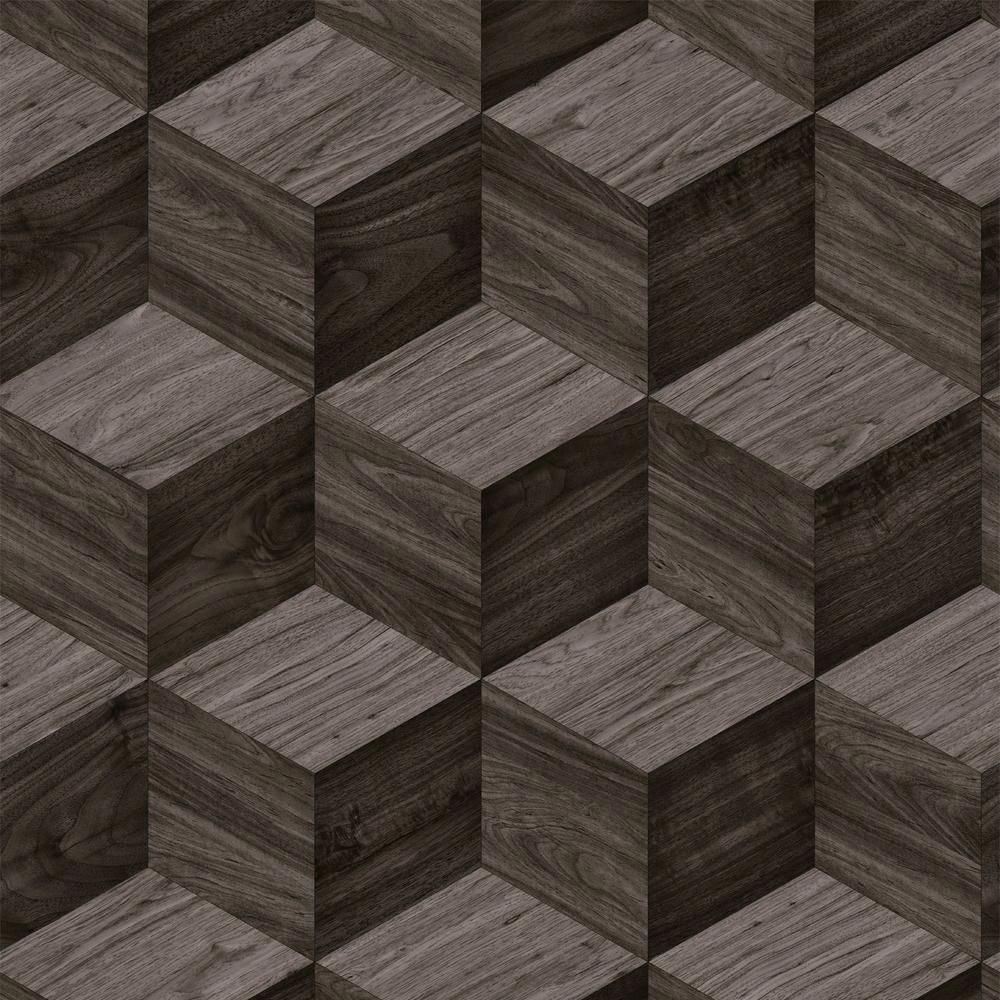 1000x1000 Design id WallpaperD Cube Woodgrain Walnut. NF232124