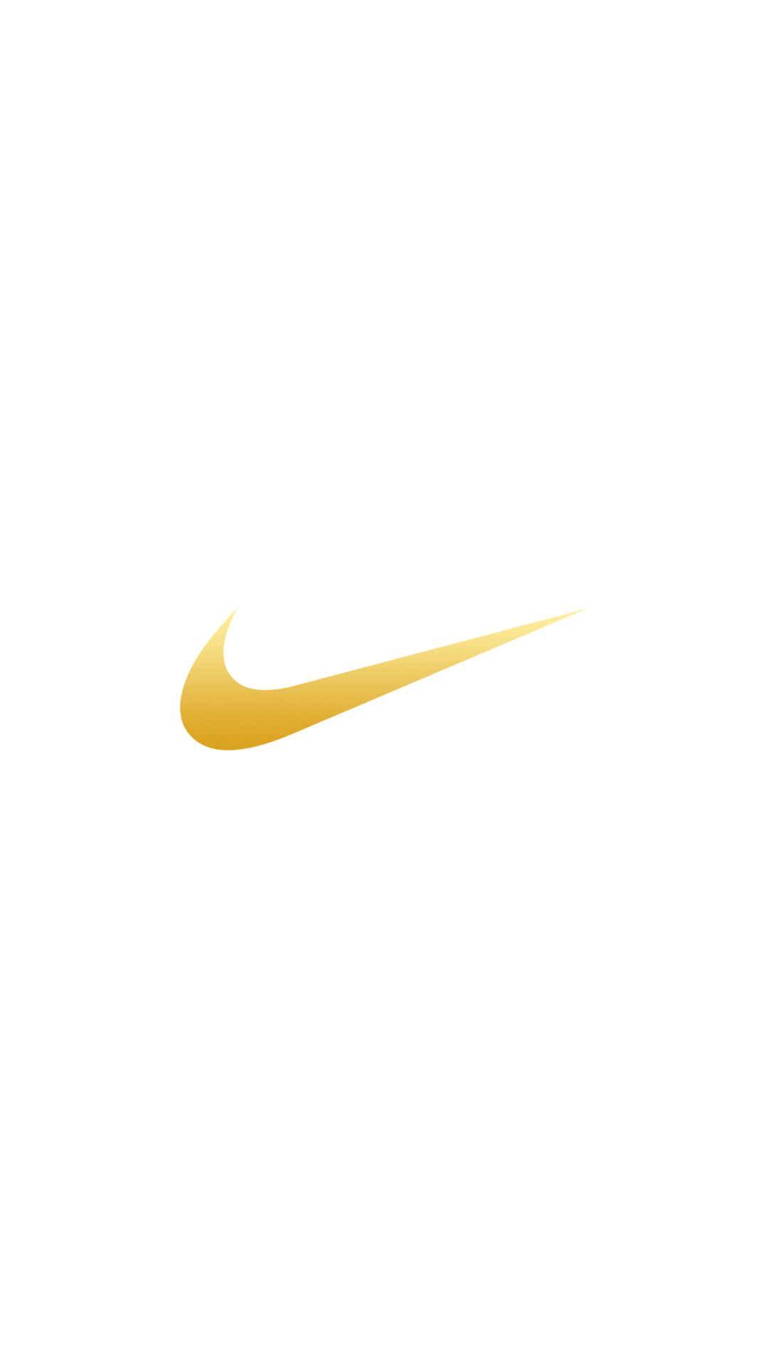1080x1920 NIKE Logo Gold iPhone Wallpaper