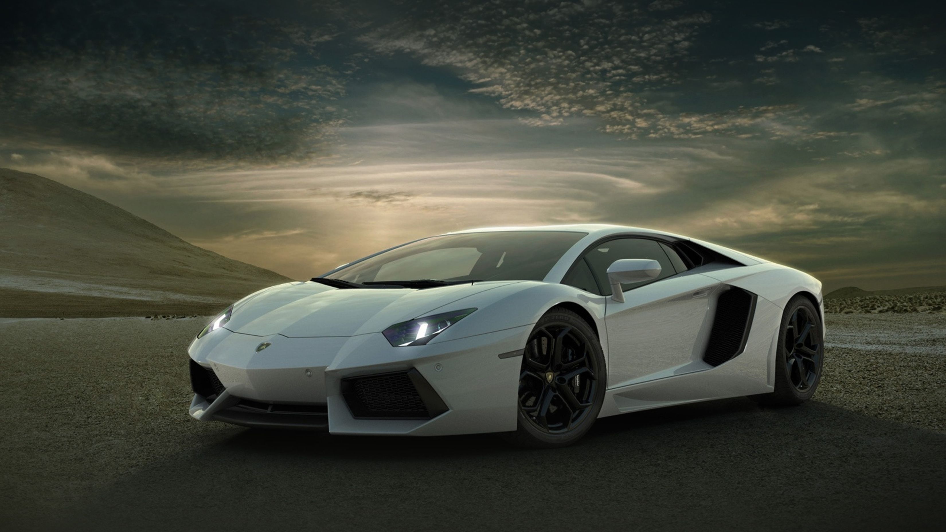 3300x1856 Lamborghini Car Exotic White Art 4K Wallpaper Cars