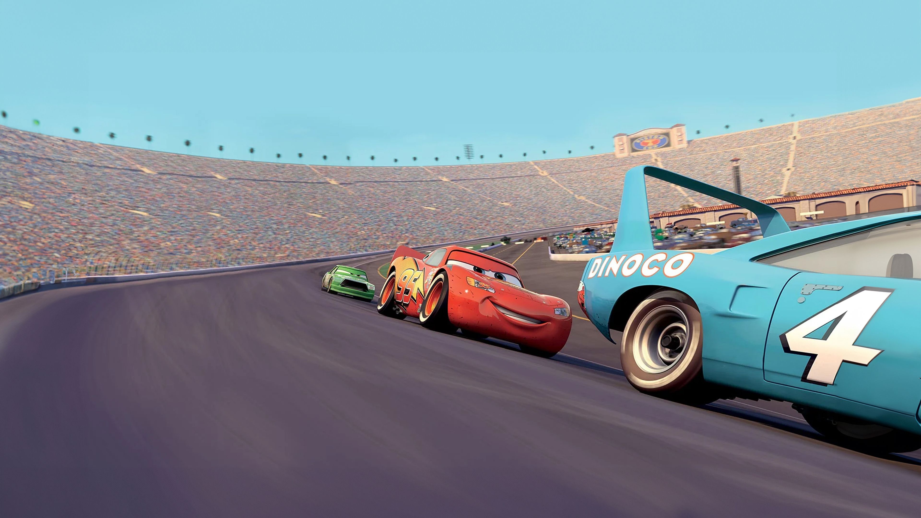 3840x2160 Disney Retailer Cars Race Track Wallpaper