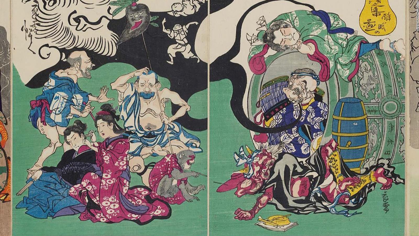 1600x900 The Japanese demon of painting who invented manga in 1874