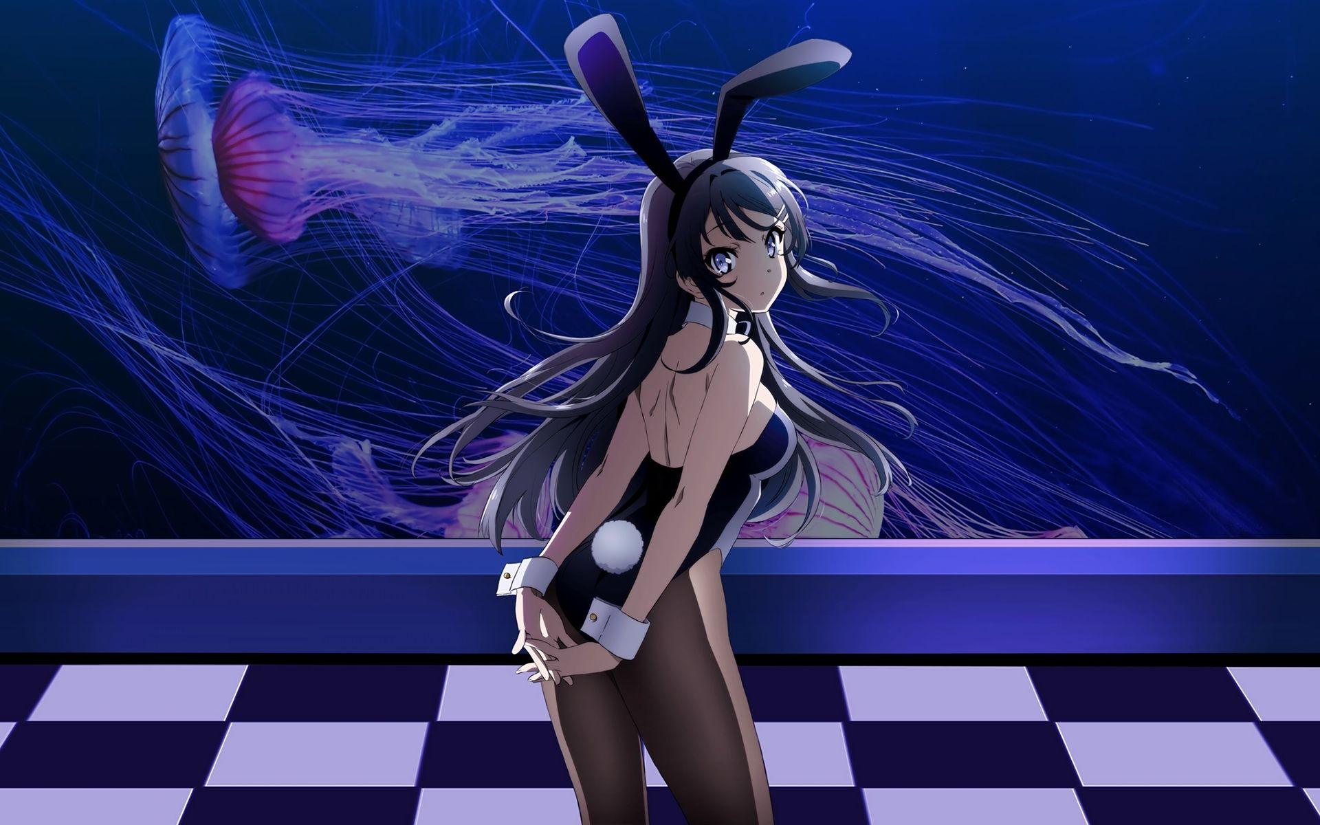 1920x1200 Anime, Bunny Ears, Girl, Long Hair, Mai Sakurajima wallpaper