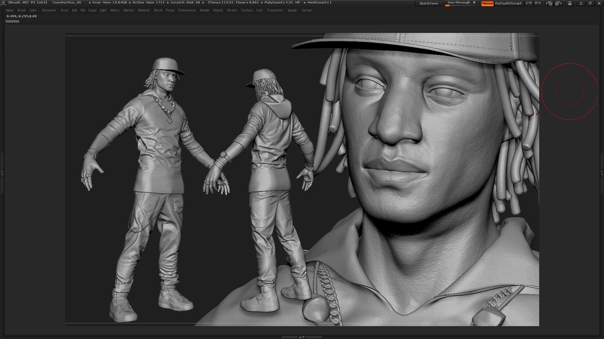 1920x1080 Milush Manimendra Twins Larry Likeness Sculpt -WIP