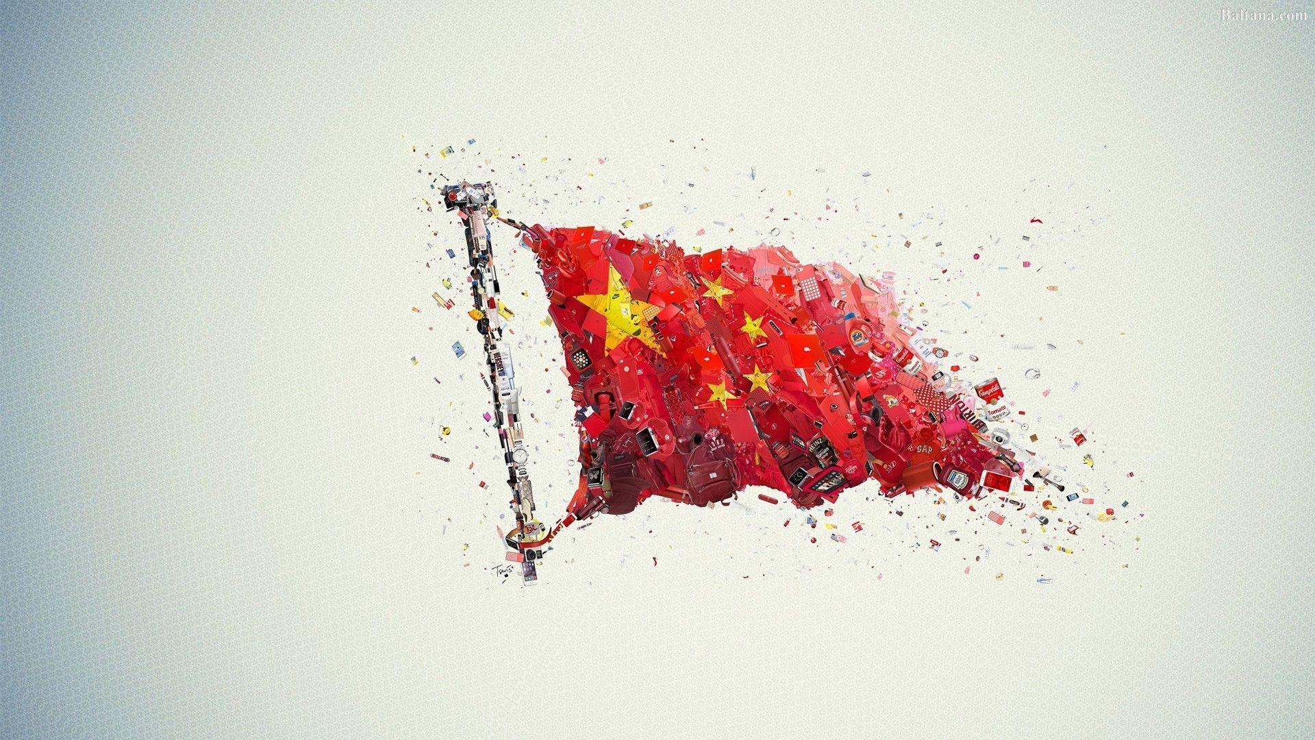 1920x1080 China Flag Desktop Wallpaper 29649