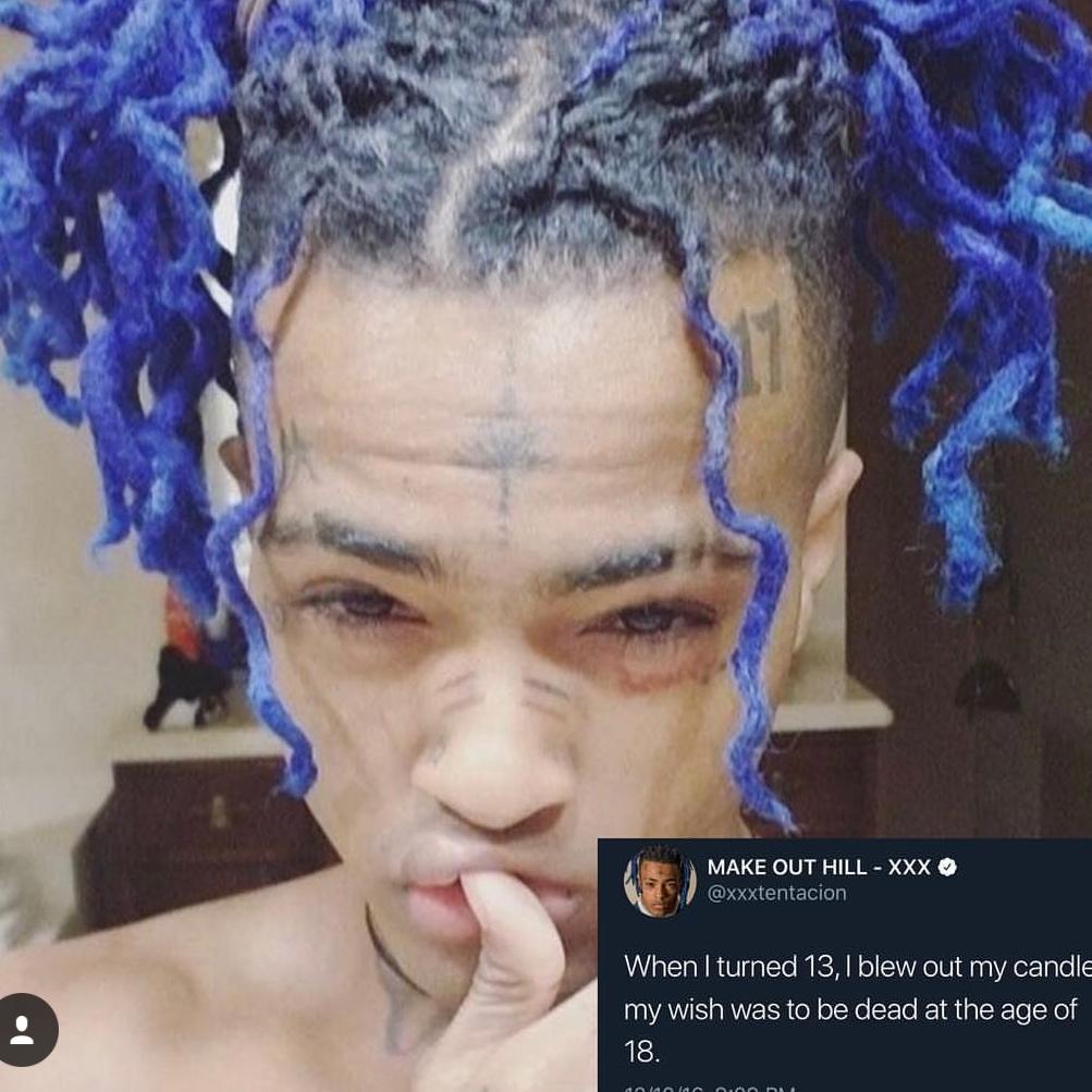 Xxxtentacion Blue Hair On Stage