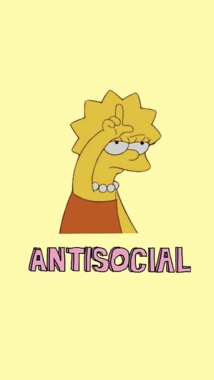 720x1280 Simpsons Antisocial Wallpaper