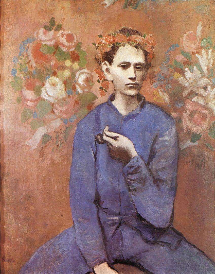 848x1080 Boy With A Pipe 1905 Picasso Wallpaper Image