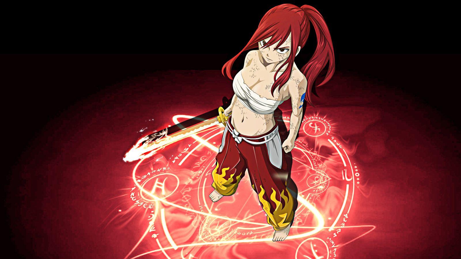 1600x900 Free download Erza Scarlet Anime Girl 0g Wallpaper HD 1600x900