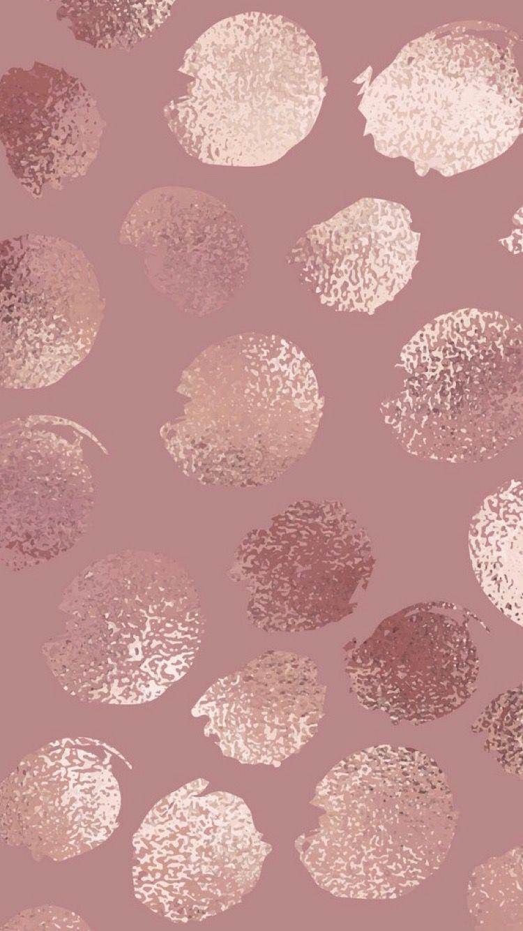 750x1334 Rose Gold Metallic Paint Dots. New wallpaper iphone, Rose gold