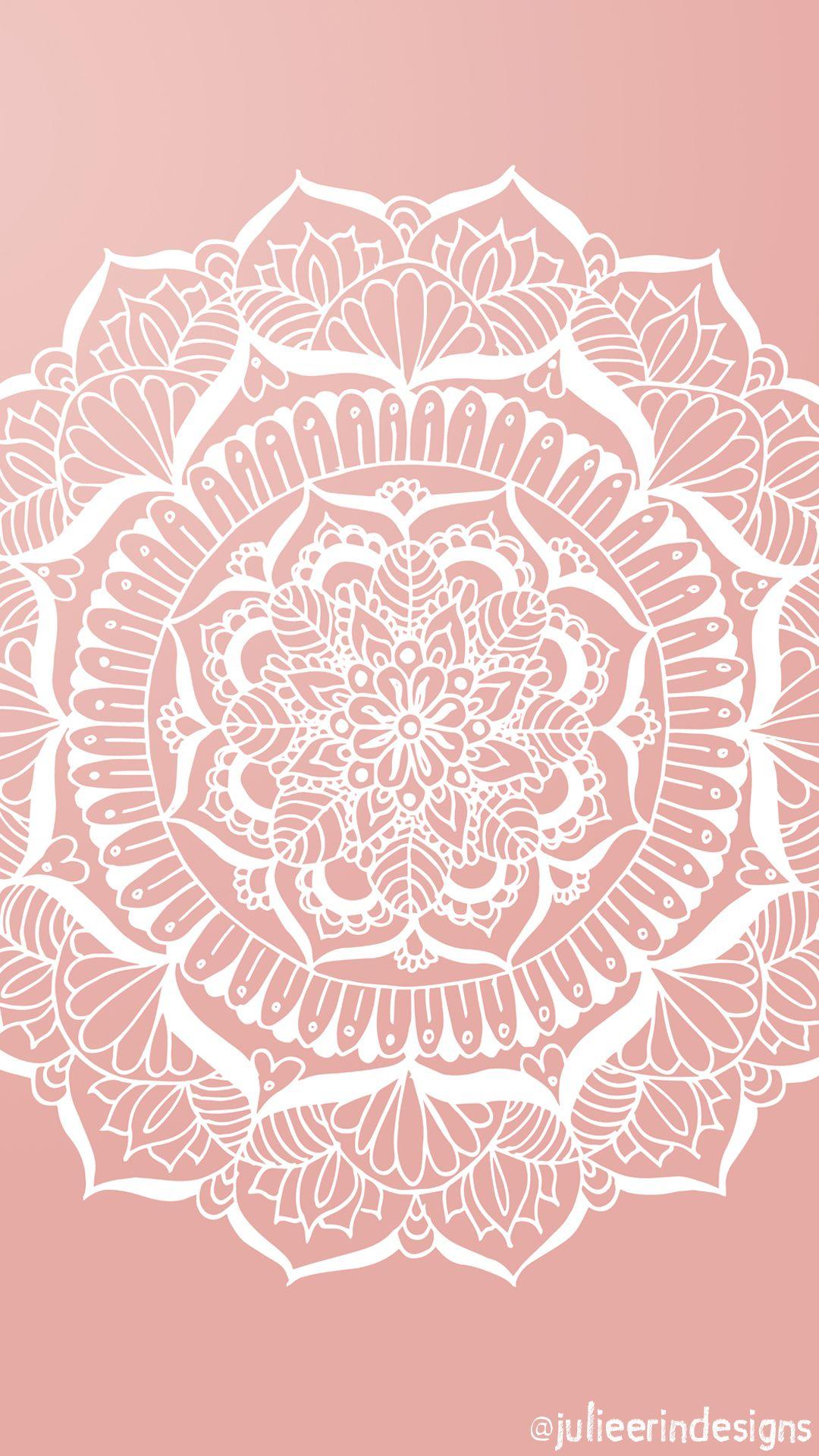 1080x1920 rose gold mandala iphone background Erin Designs