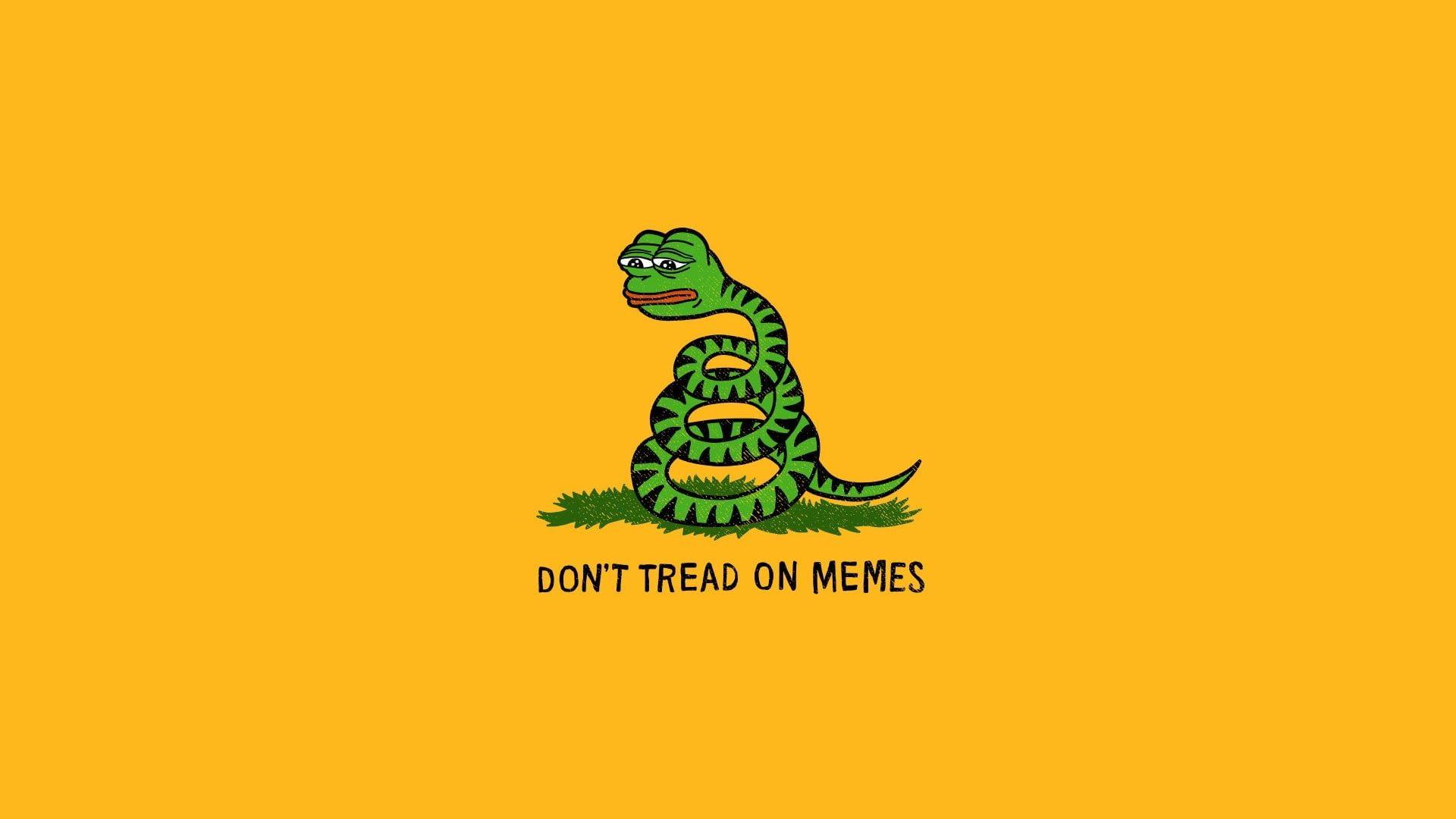 1920x1080 Don't tread on memes Pepe the frog illustration, Pepe meme