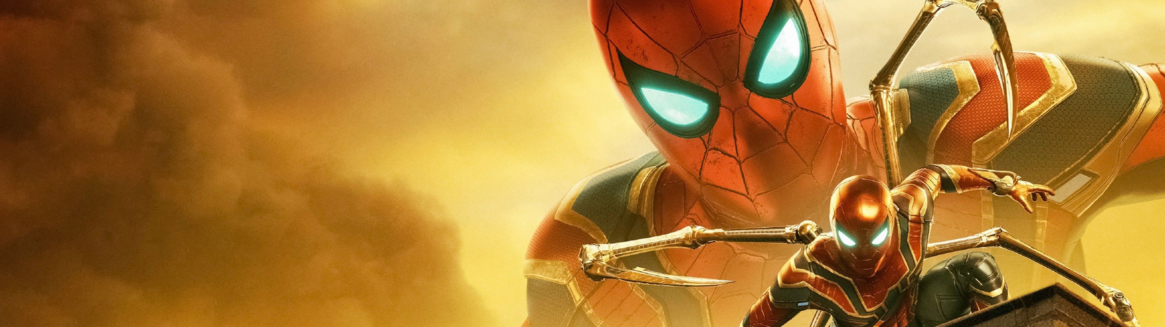 3840x1080 Spider Man Iron Spider Spider Man Far From Home 8K Wallpaper