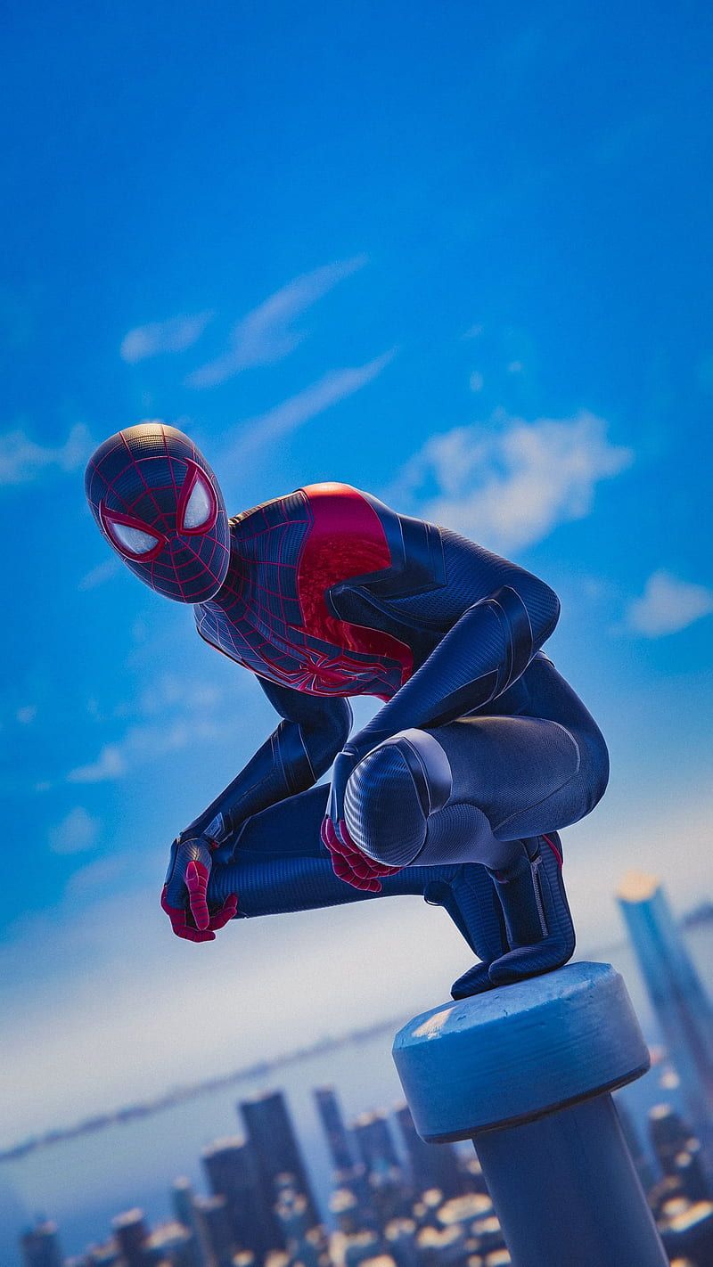 800x1422 Miles Morales, ps spiderman, watch, HD phone wallpaper