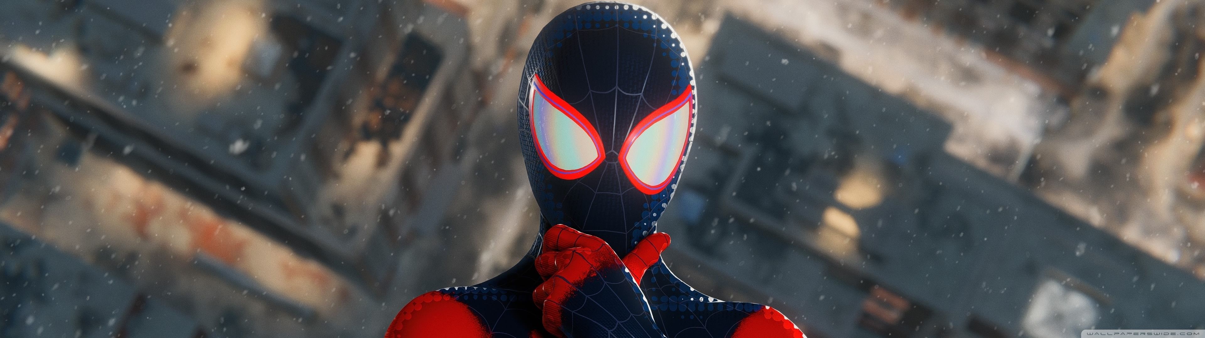 3840x1080 Spider Man Miles Morales 4K UHD Wallpaper For UltraHD Desktop And TV : Widescreen And UltraWide Display : Dual Monitor : Smartphone And Tablet Devices