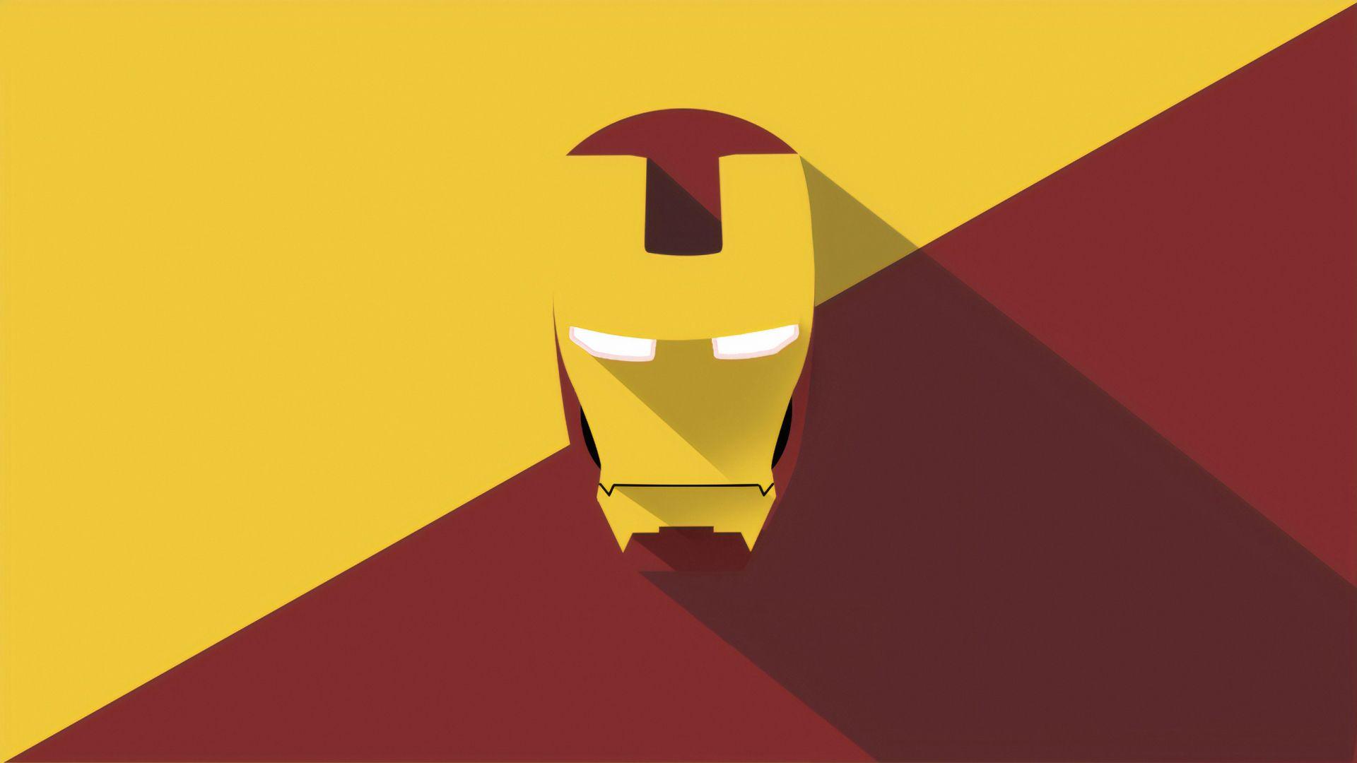1920x1080 Iron Man Mask Minimal 1080P Laptop Full HD Wallpaper, HD