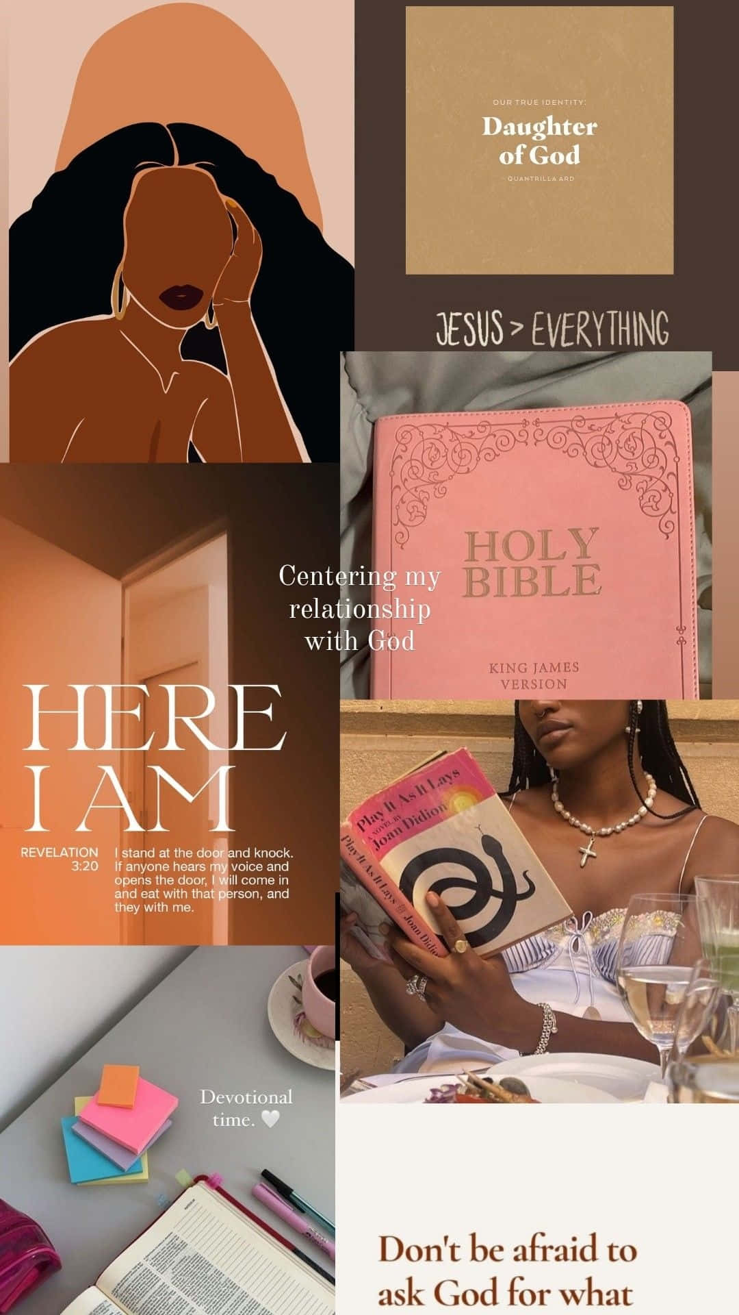1080x1920 Download Christian Girl Aesthetic Collage Wallpaper