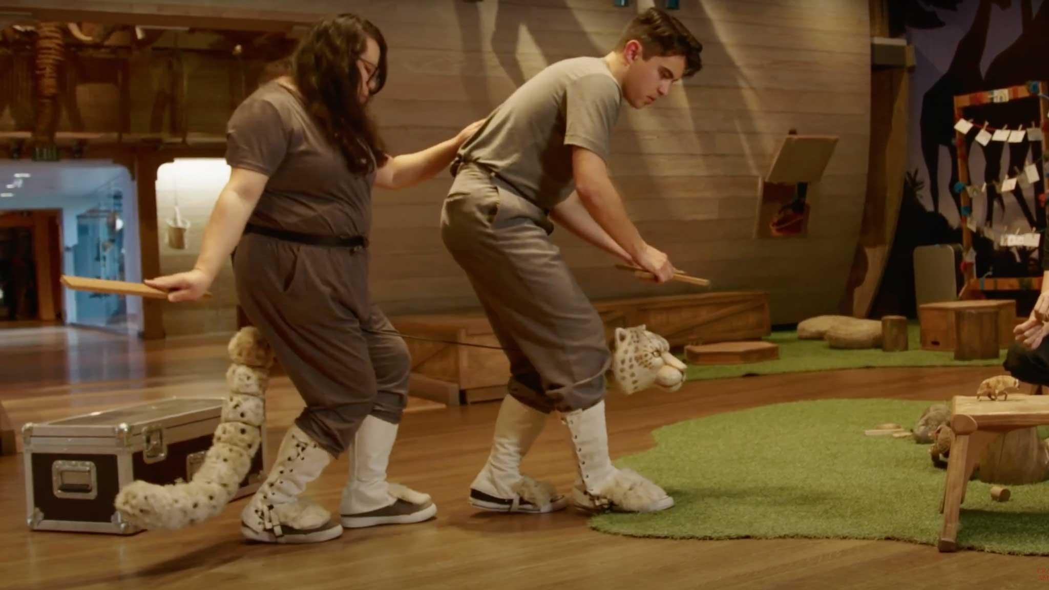 2048x1152 Puppeteering the snow leopard at Noah's Ark