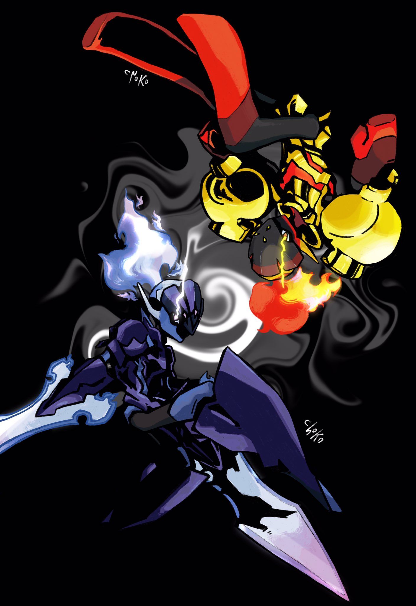 1408x2048 choko?? on X: fanart of my favorite boys Armarouge and Ceruledge from #PokemonScarletViolet / X