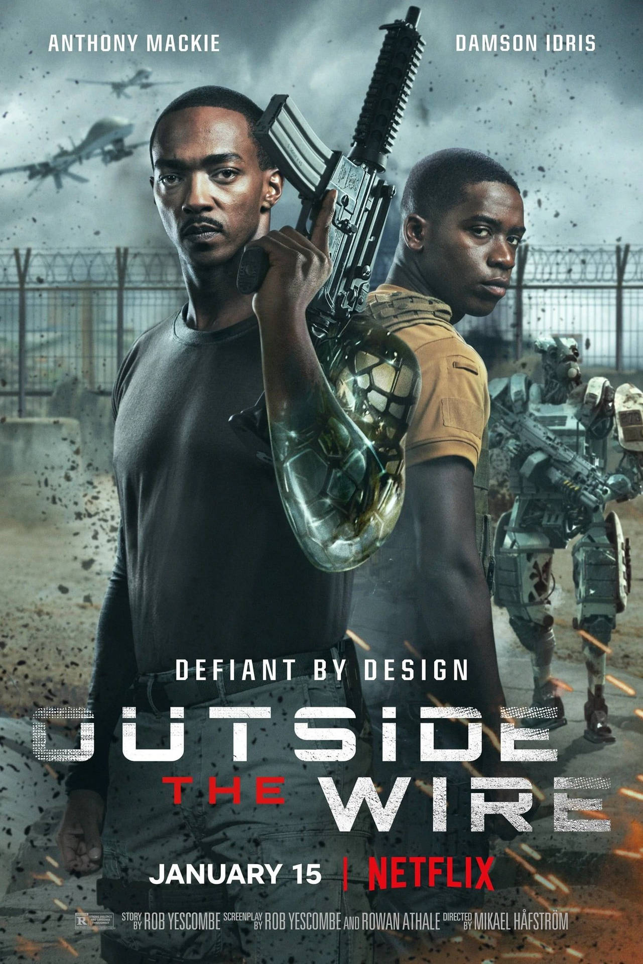 1281x1920 Download Premiere Event of Netflix's 'Outside the Wire' Wallpaper