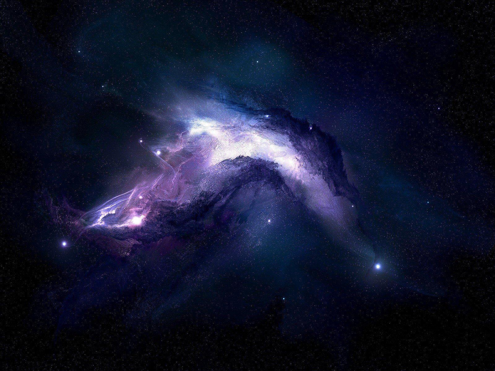 1600x1200 Cosmic Frontier: Sci Fi Galaxy HD Wallpaperx1200