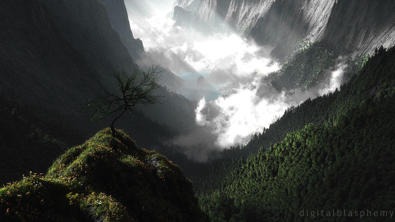 1280x720 Digital Blasphemy 3D Wallpaper: Highland Summer