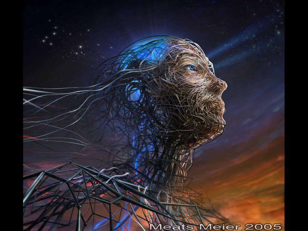 1024x768 3D art wallpaper digital fantasy artist: Maya software 3D design graphic