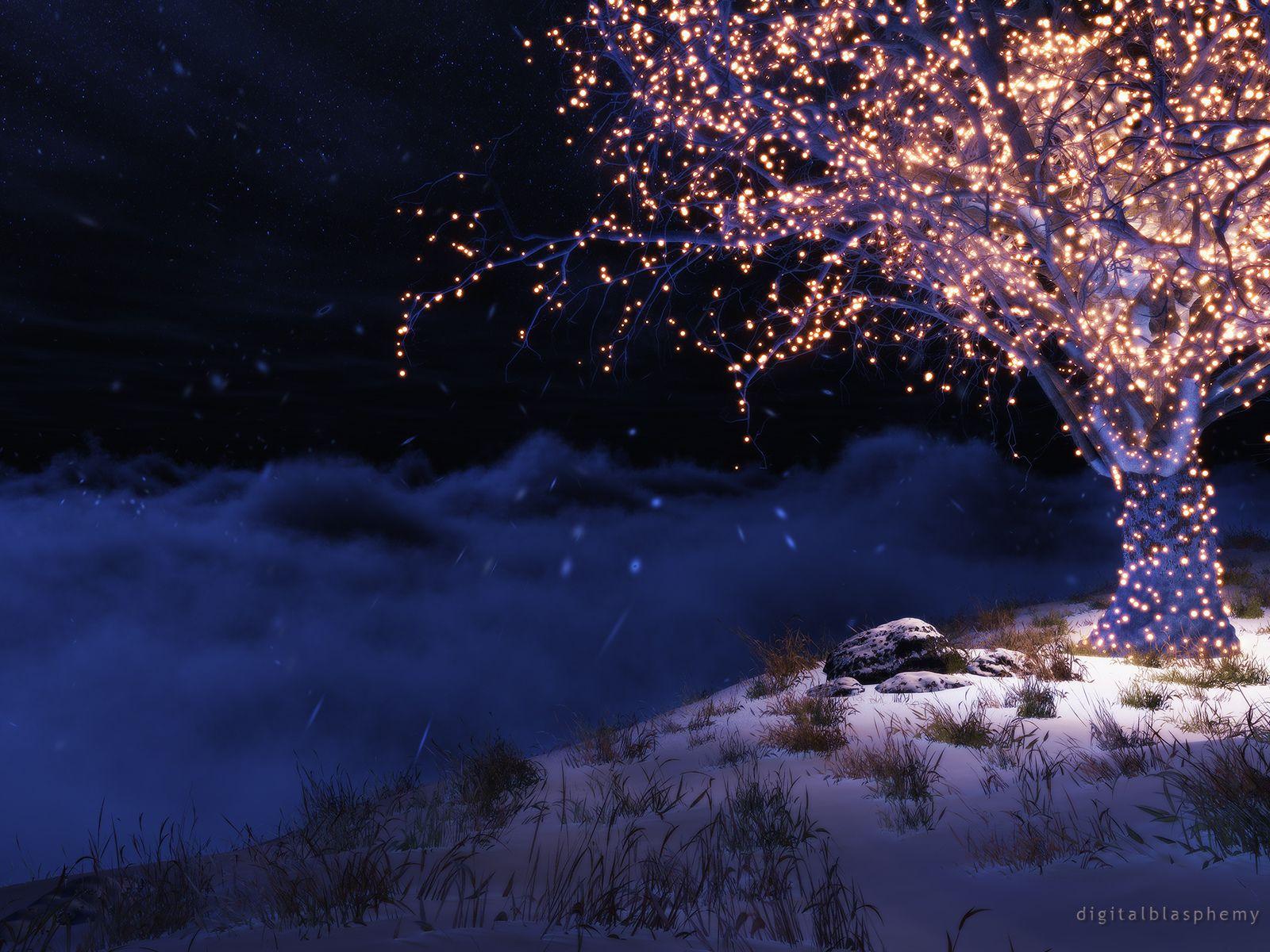 1600x1200 Download Digital Blasphemy 3D Wallpaper At Worlds Edge Christmas