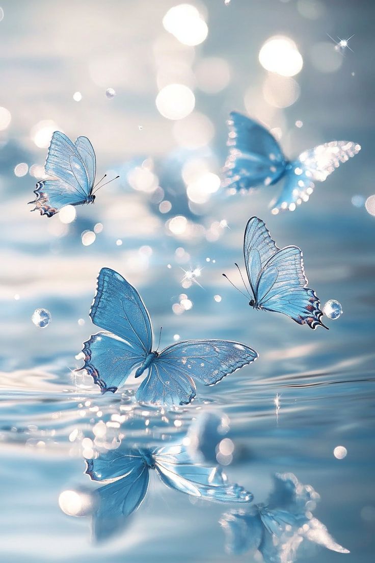 736x1104 Gorgeous Blue Butterfly Wallpaper for iPhone & iPad