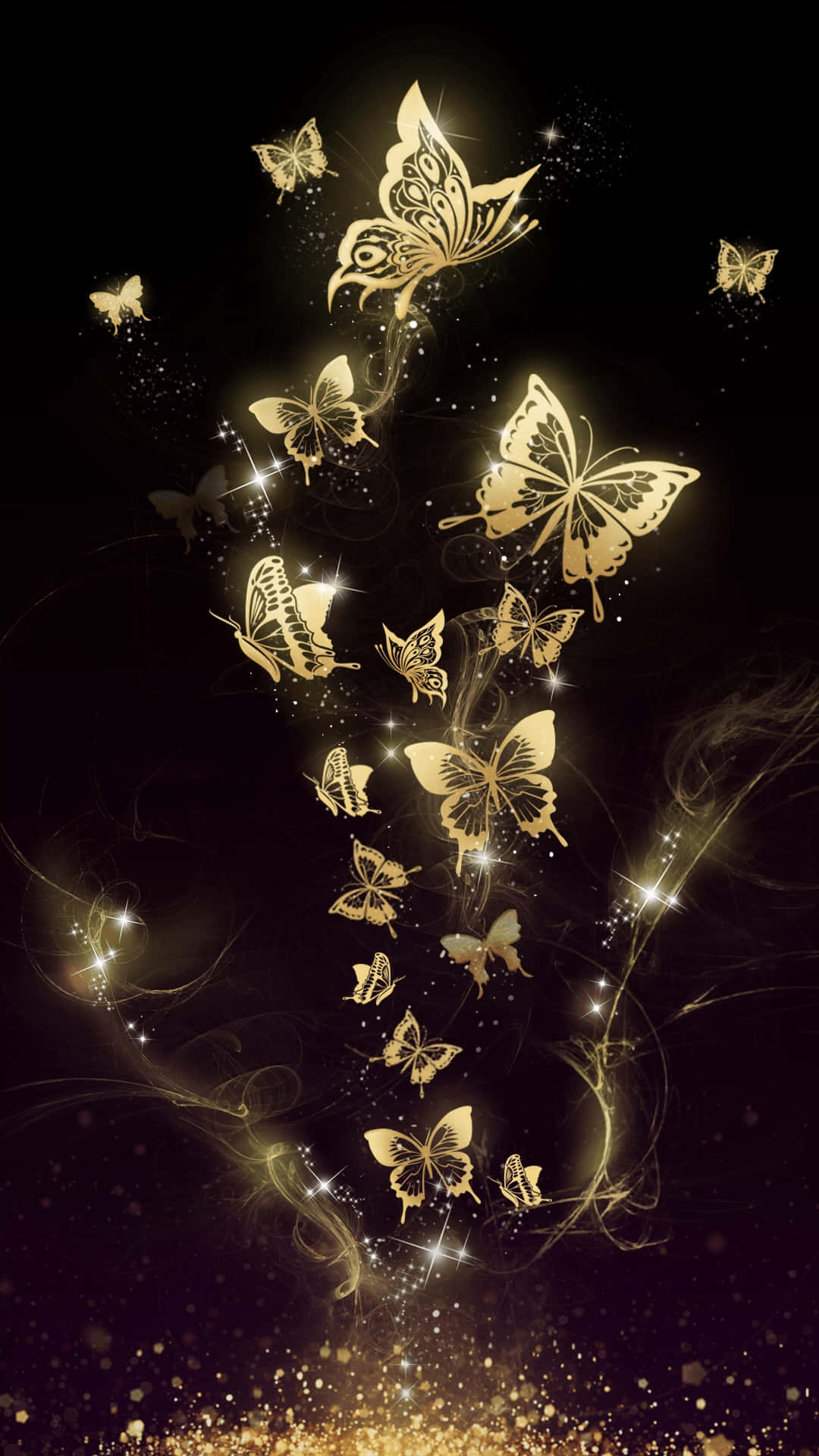 1080x1920 Mystical Dark Butterfly Wallpaper