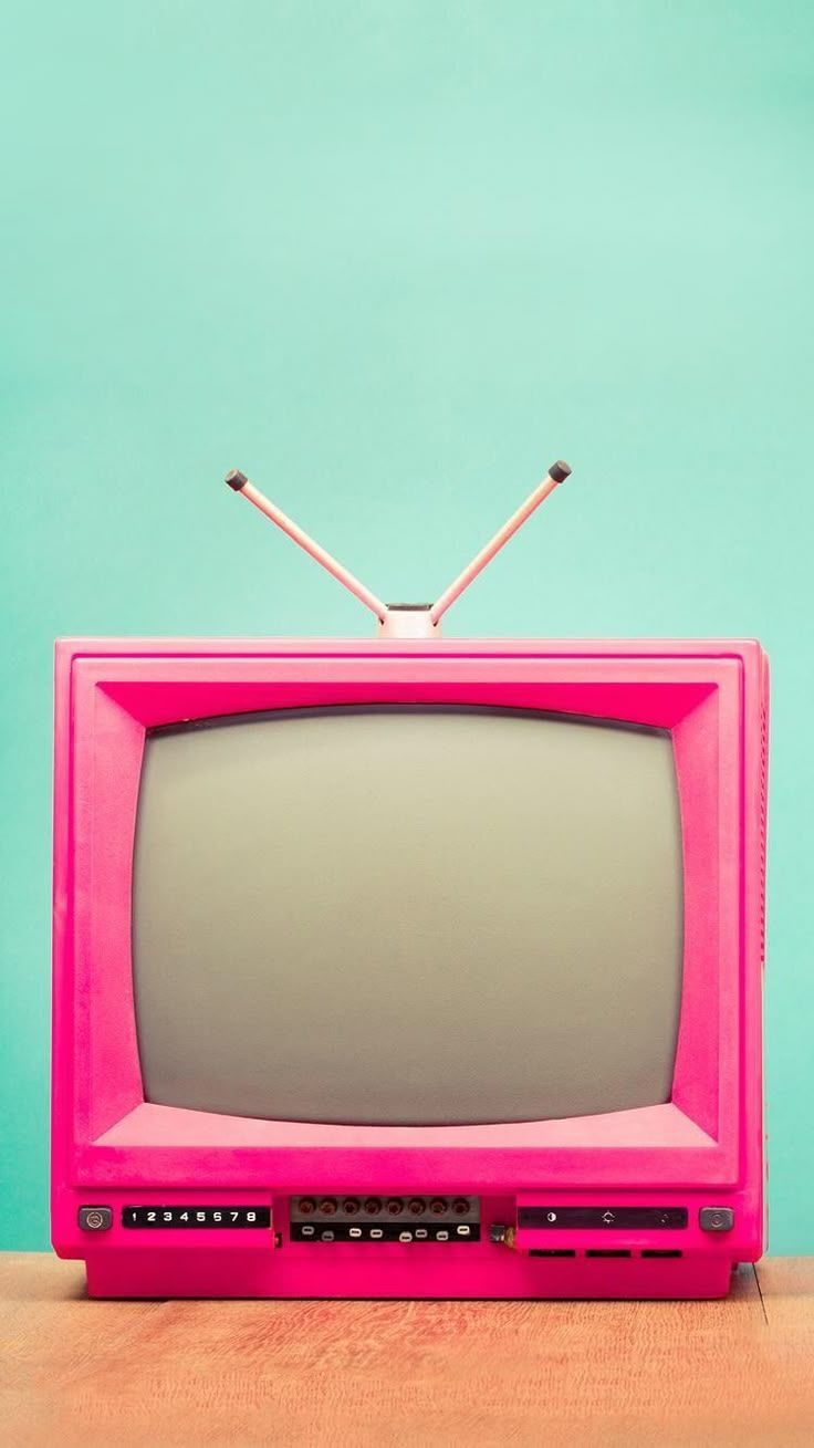 736x1309 Pink Retro TV Wallpaper for iPhone